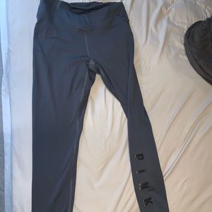 Vs pink fleece lined leggings size lg